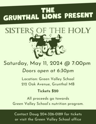 Grunthal Lions present, the Sisters of the Holy Rock